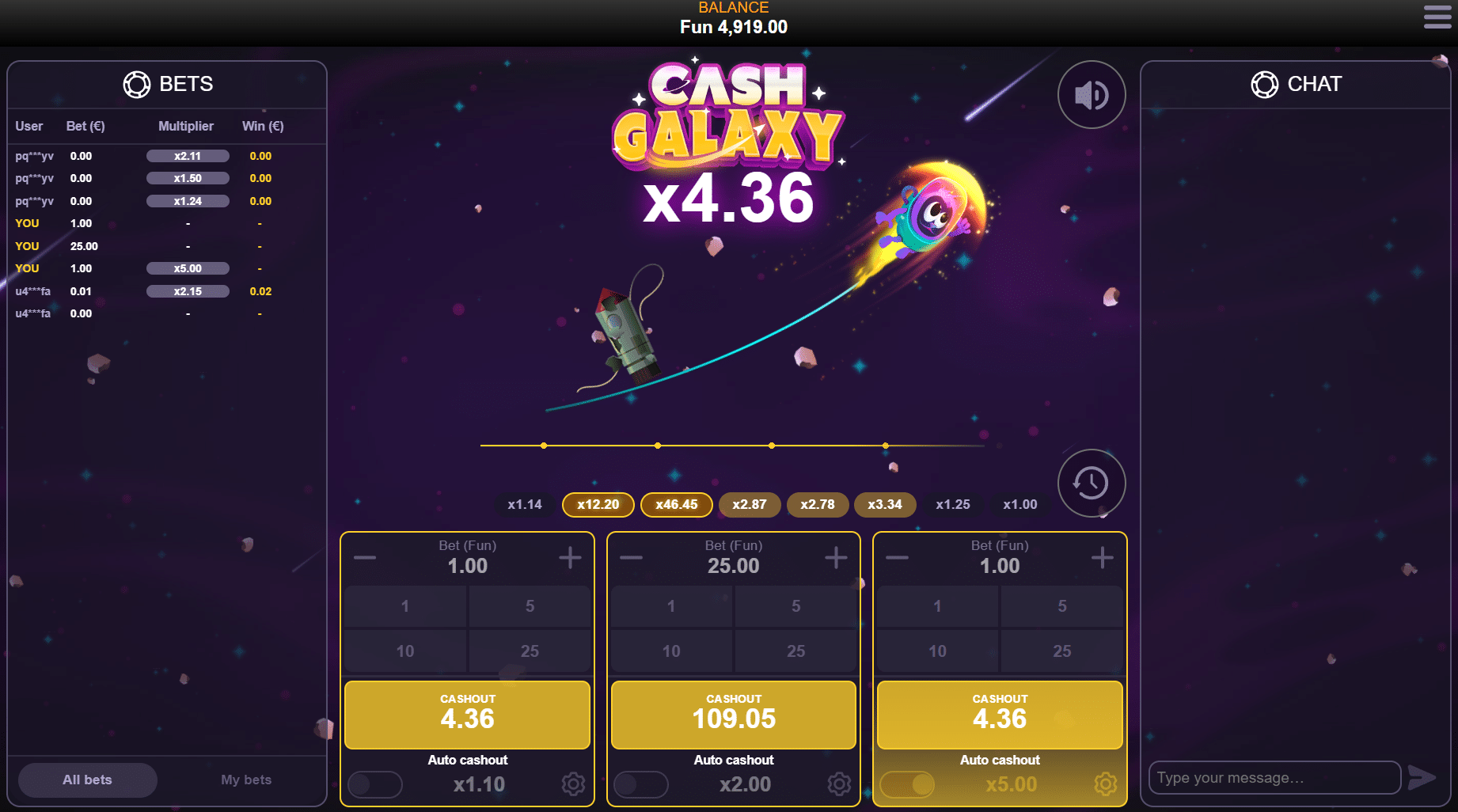 Cash Galaxy Crash