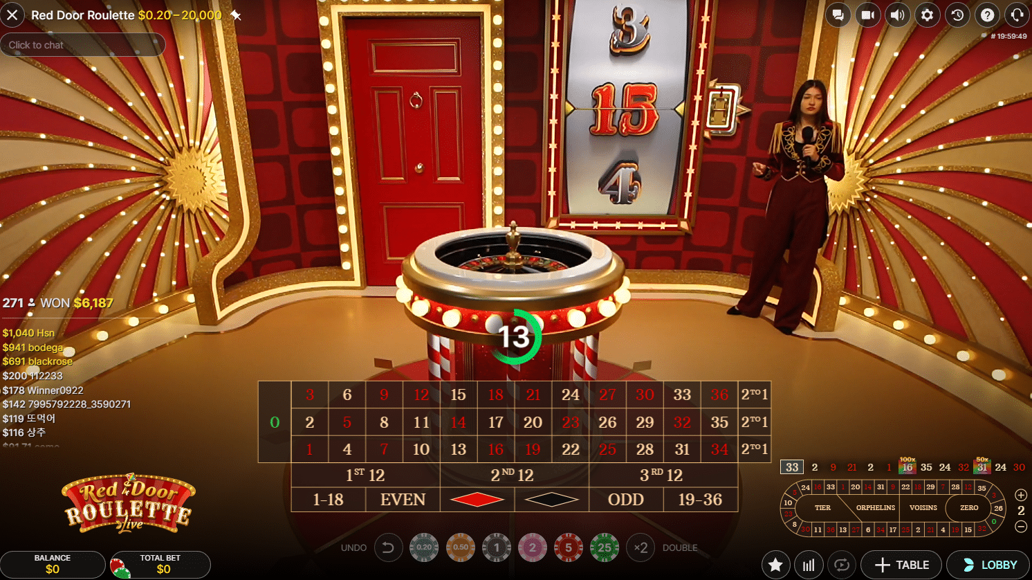 Red Door Roulette Live Game